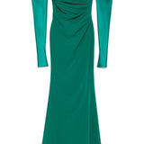 Abito lungo Aairah in verde Rhea Costa - donna 