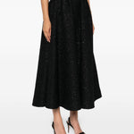 Gonna plissettata con paillettes in nero Alessandra Rich - donna 