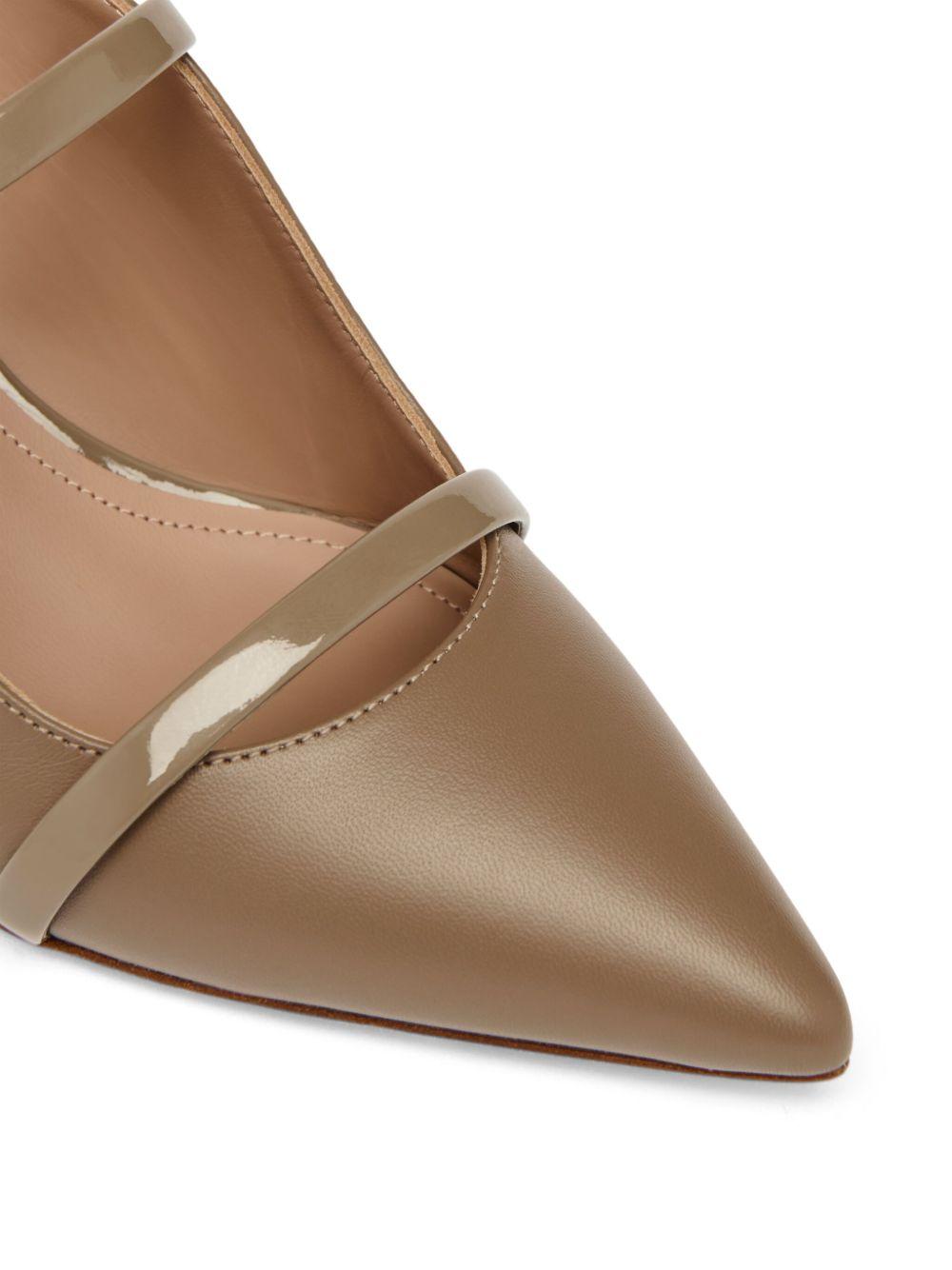 Mules Maureen 45 kitten heel in nappa taupe 