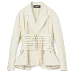Giacca con cinturini in bianco Undercover - donna 