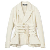 Giacca con cinturini in bianco Undercover - donna 