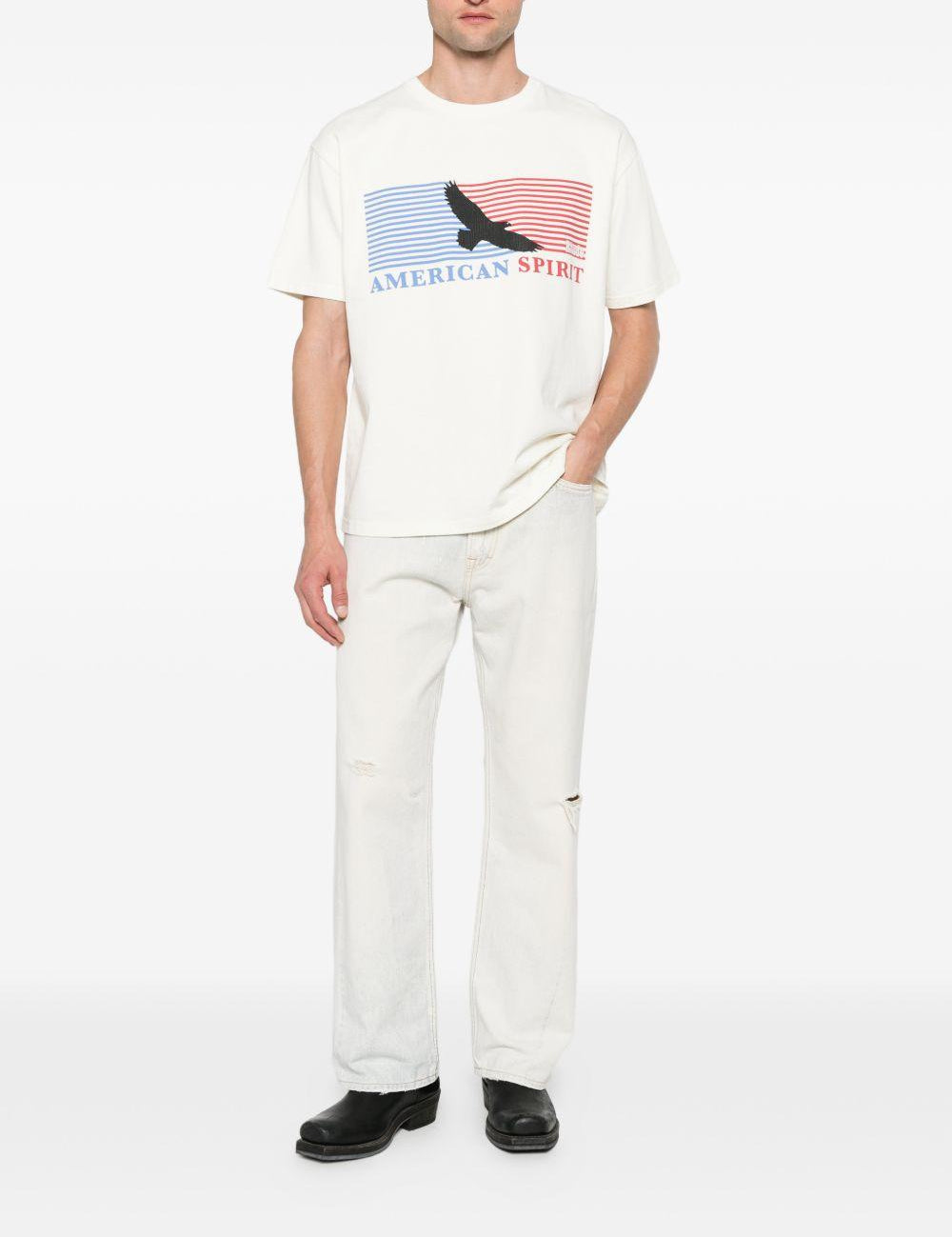 T-shirt con stampa grafica in bianco Rhude  - uomo 