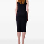Abito lungo asimmetrico floreale in nero Coperni - donna 