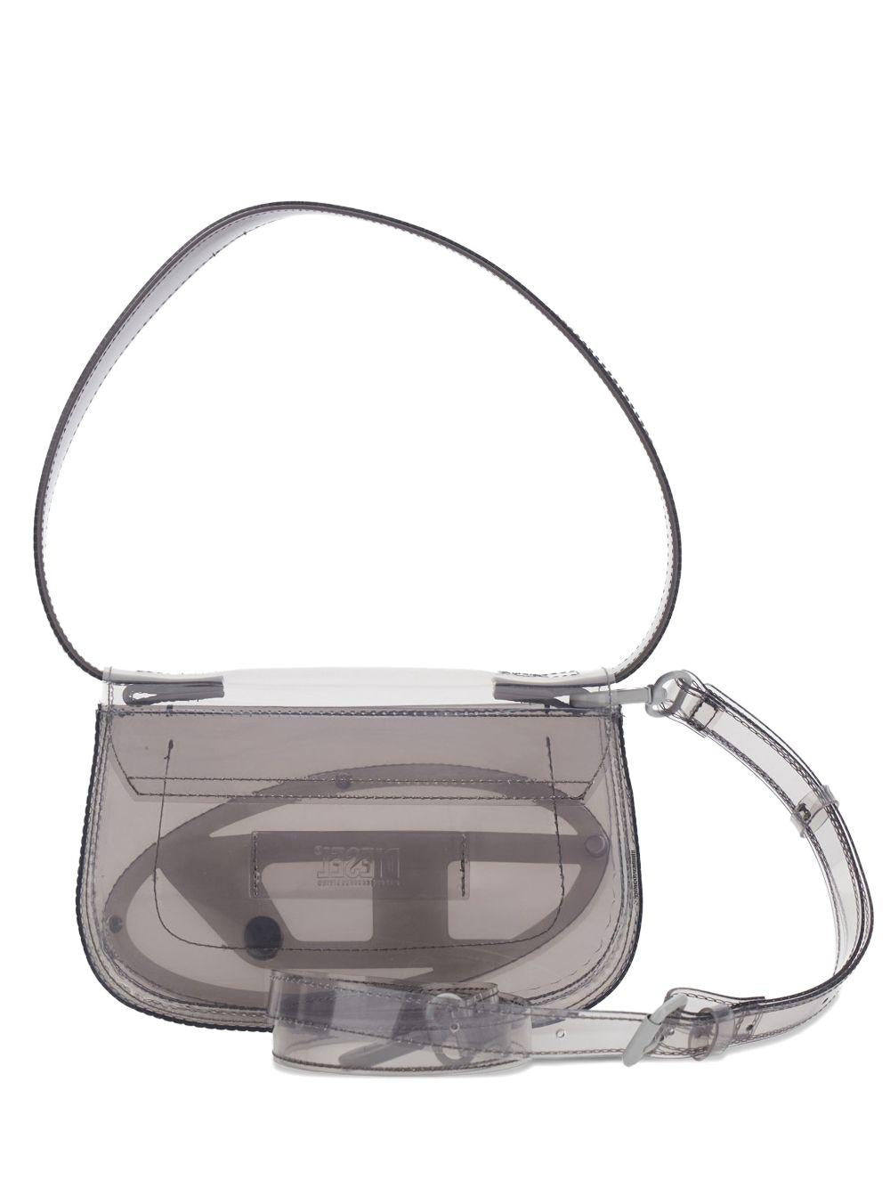 Borsa a spalla 1 dr trasparente in grigio Diesel - donna 