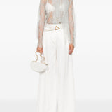 Blusa in pizzo grigio chiaro Alberta Ferretti - donna 