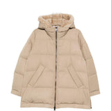 Piumino con cappuccio lou andrea in beige gotha - donna 
