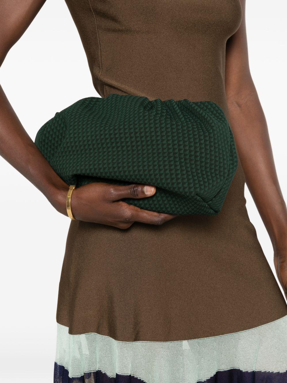 Clutch con motivo geometrico in verde Eres - donna 