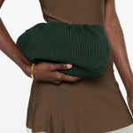 Clutch con motivo geometrico in verde Eres - donna 