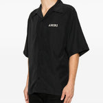 Camicia a maniche corte in nero 