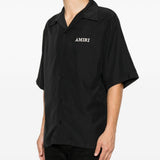 Camicia a maniche corte in nero 