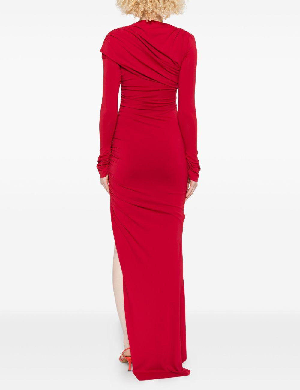 Abito asimmetrico in rosso Amen - donna 