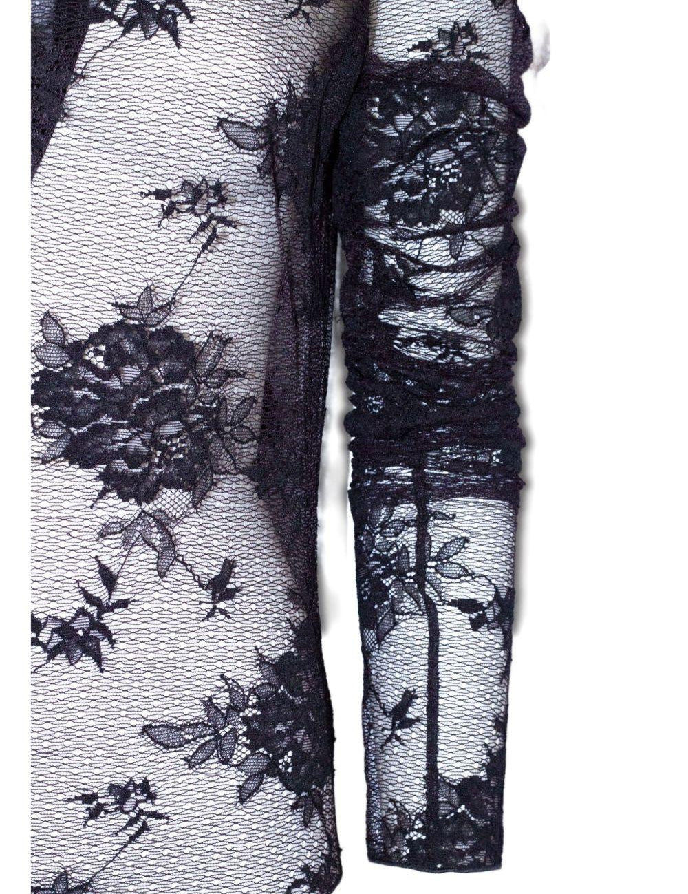 Body con ricamo a fiori in nero The andamane - donna 