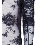 Body con ricamo a fiori in nero The andamane - donna 
