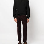 Polo a maniche lunghe in nero Brunello cucinelli - uomo 