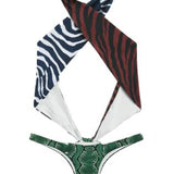 Costume con stampa animalierr multicolore Reina Oga - donna 