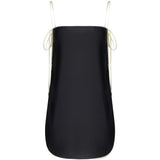 Abito mini con finitura satinata in blu Temily - donna 