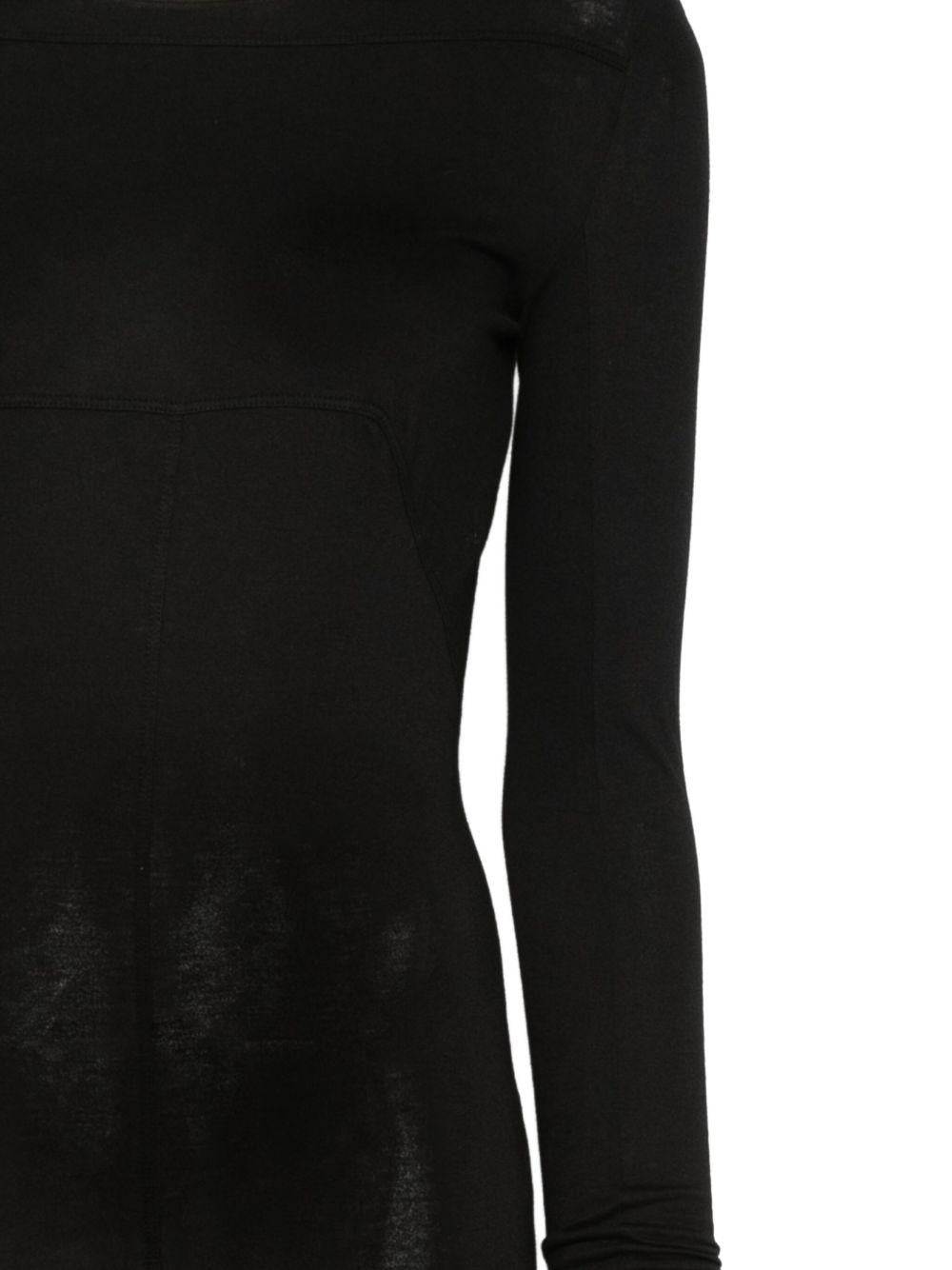 Abito maxi a maniche lunghe in nero Rick owens drkshdw - donna 