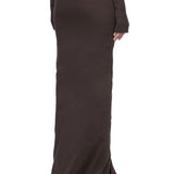 Gonna maxi regolabile in marrone Rick Owens x Moncler - donna<BR/> 