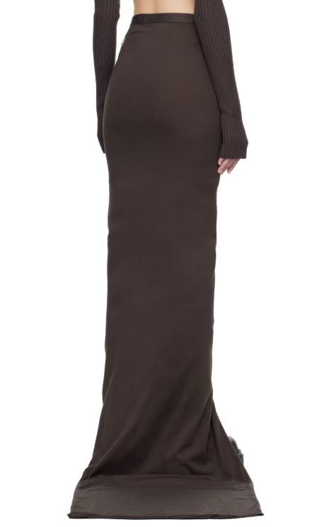 Gonna maxi regolabile in marrone Rick Owens x Moncler - donna<BR/> 