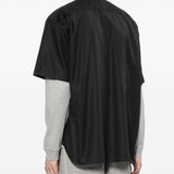 Camicia con logo ricamato in nero COMME DES GARCONS HOMME - uomo 