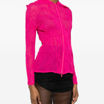Top a maniche lunghe con design plissettato in rosa Issey miyake  - donna 