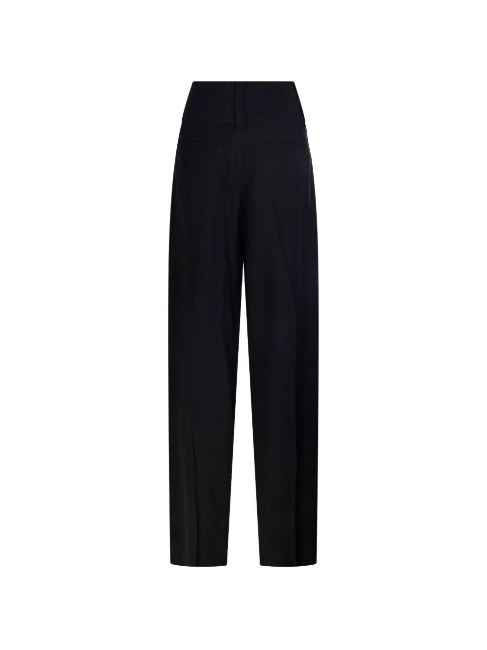 Pantaloni favetta in nero Max Mara Sportmax- donna 