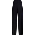 Pantaloni favetta in nero Max Mara Sportmax- donna 