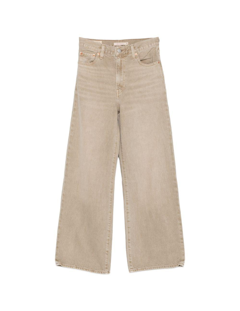 Jeans a gamba larga con costine torace in marrone  Levi's - donna 