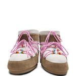 Stivaletti mb x gir icon low suede beads in beige Moon boot x guest in residence - donna 