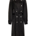 Trench con occhielli in nero Rabanne - donna 