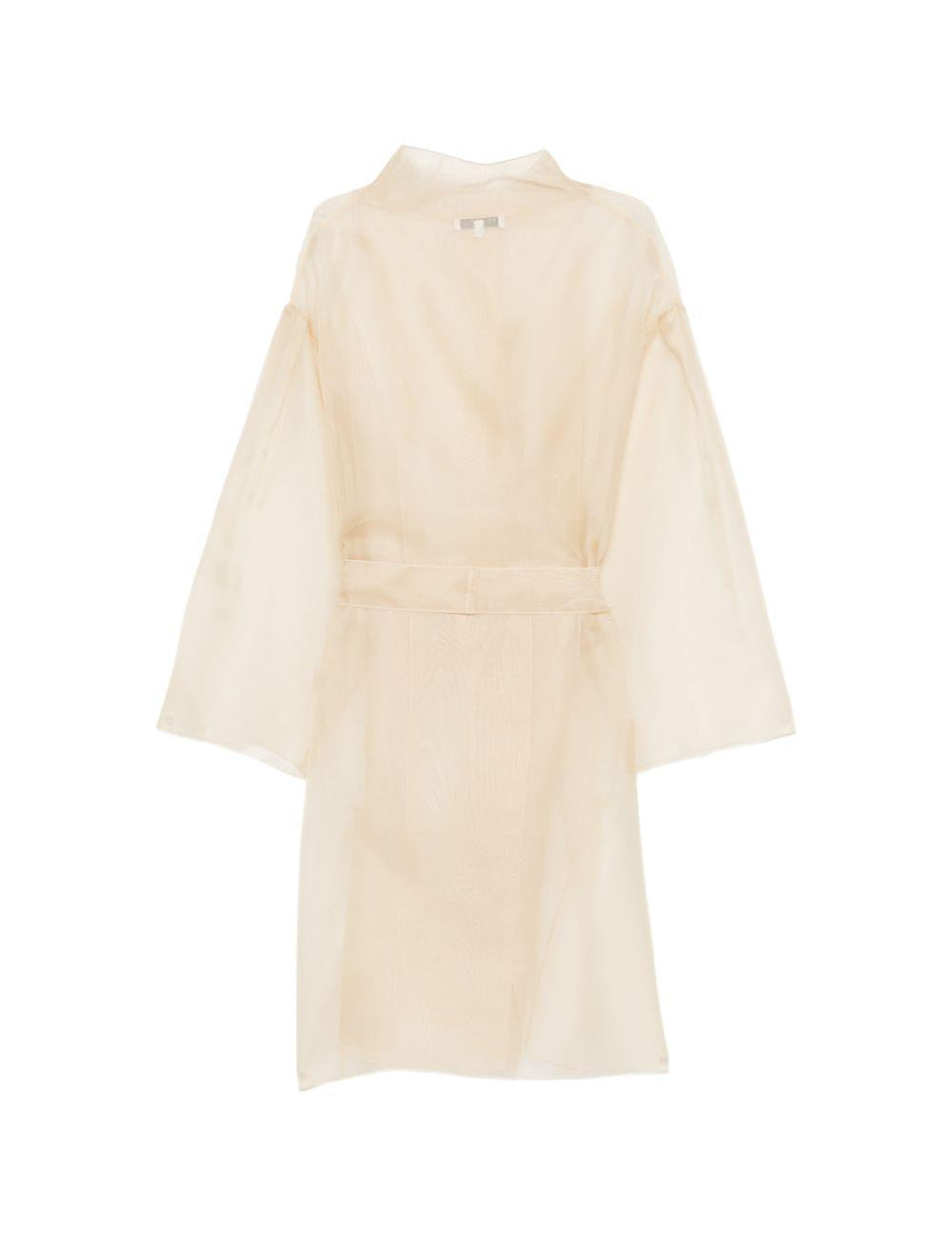 Abito trasparente con cintura gustav in beige Antonelli - donna 