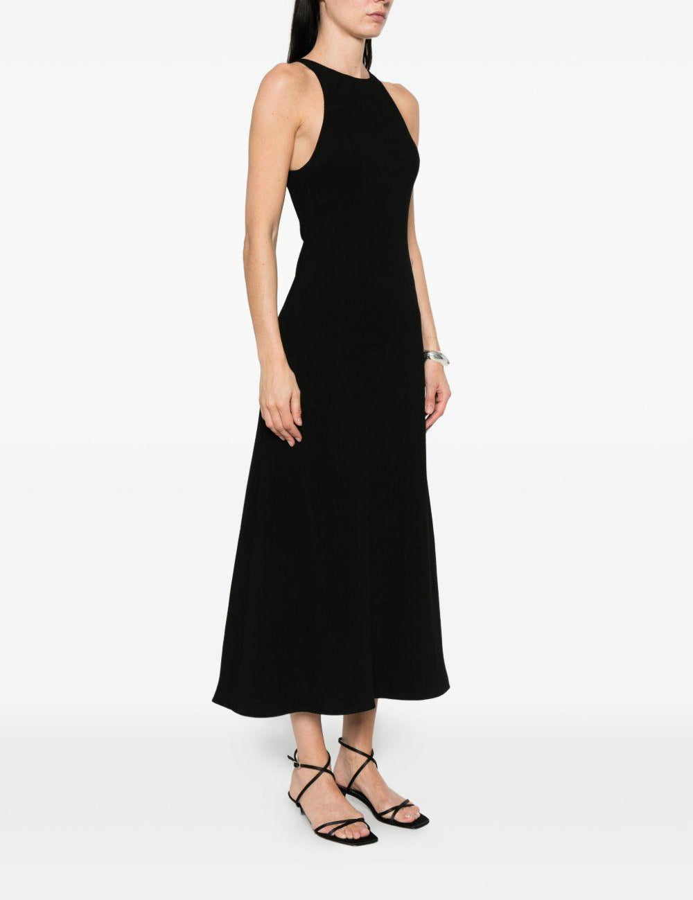 Abito midi con scollo halter in nero Blazé Milano - donna 