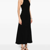 Abito midi con scollo halter in nero Blazé Milano - donna 