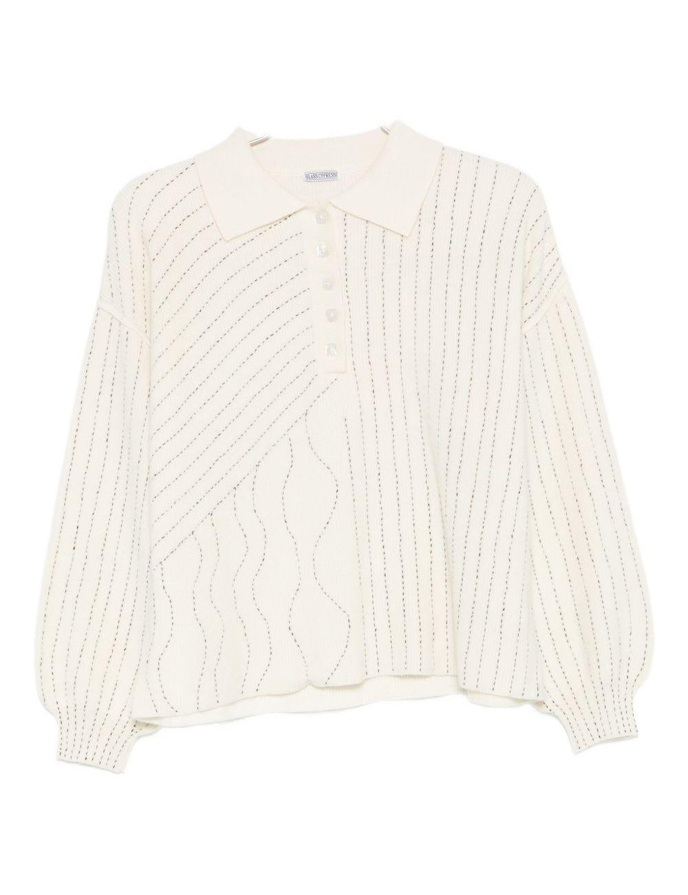 Polo con dettaglio cuciture in bianco Glass cypress - uomo 