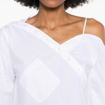 Camicia Heart scollo asimmetrico in bianco Coperni - donna 