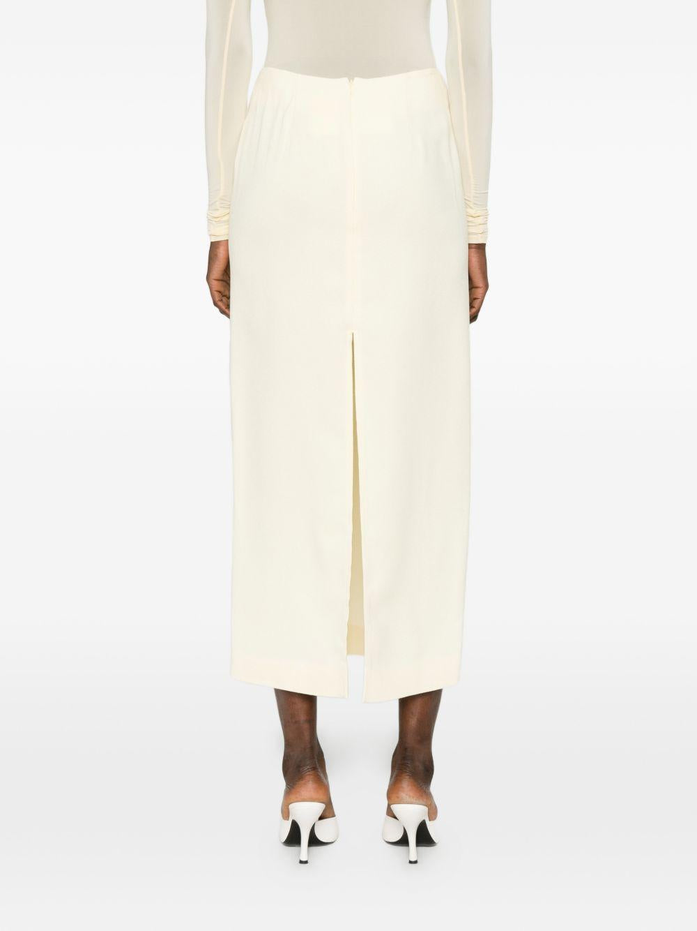 Gonna midi a vita alta in beige Wardrobe.Nyc - donna 
