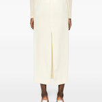 Gonna midi a vita alta in beige Wardrobe.Nyc - donna 