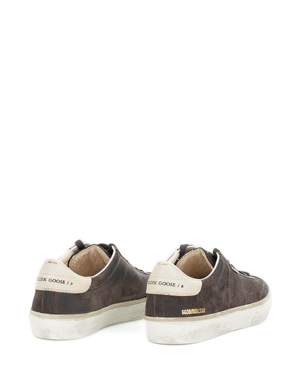 Sneakers soul star in camoscio con linguetta sul tallone in grigio Golden goose - uomo 