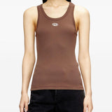 Canotta T-Anki con logo in marrone Diesel - donna 