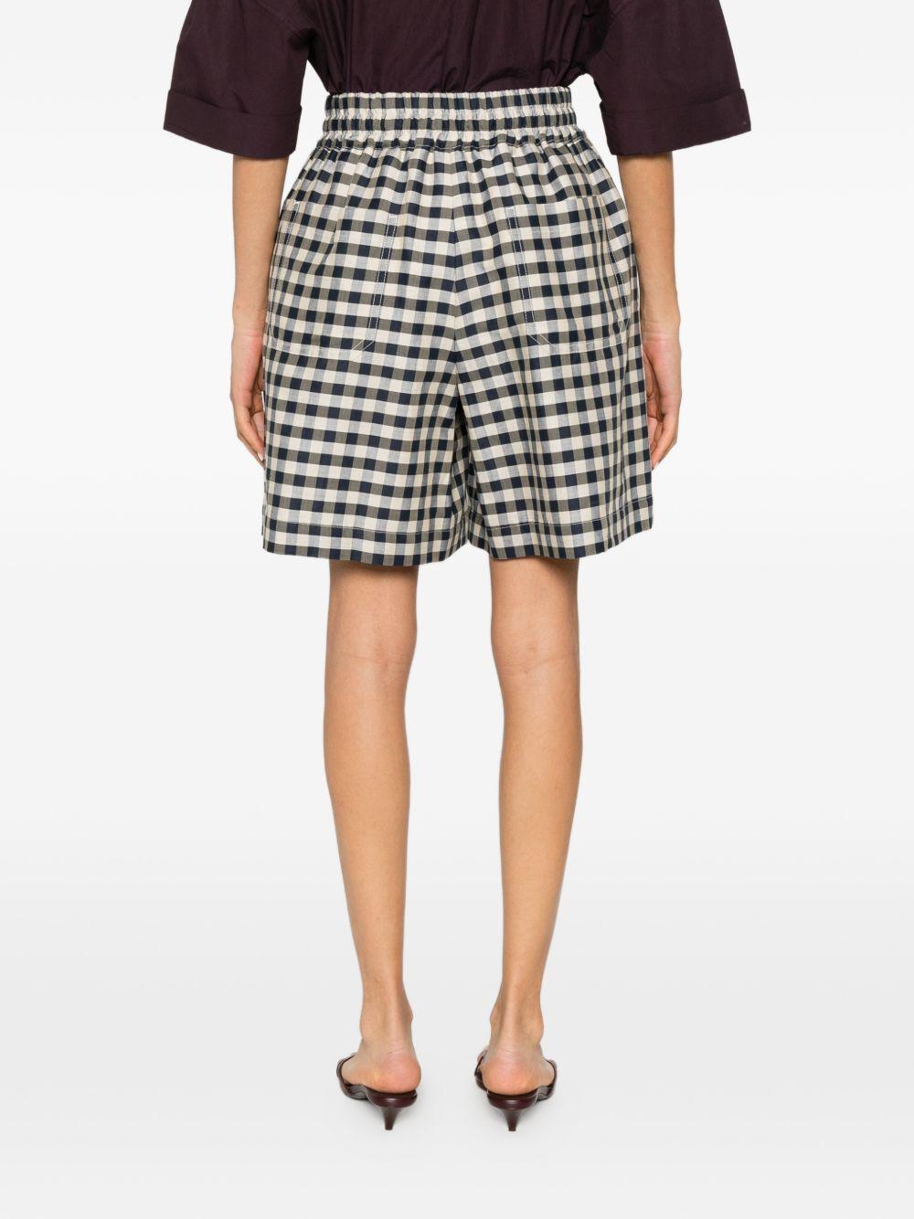 Pantaloncini con coulisse a quadretti in nero e bianco Maxmara weekend - donna 