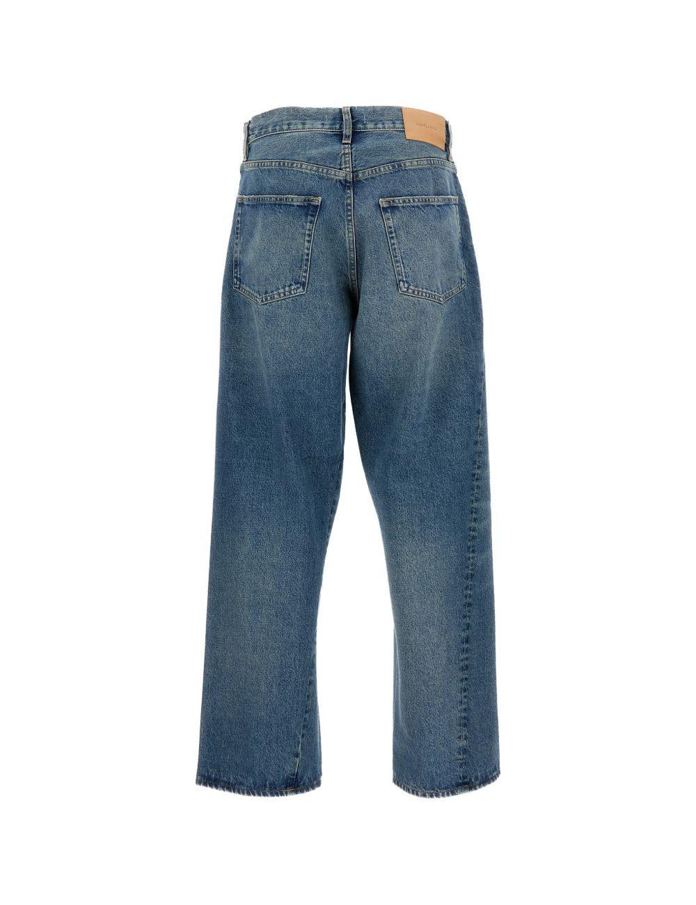 Jeans a gamba larga con cinque tasche in blu Sunflower - uomo 