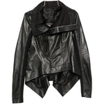 Giacca in pelle naska biker in nero 