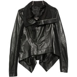Giacca in pelle naska biker in nero 