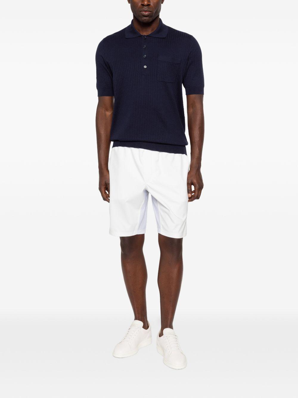 Pantaloncini con stampa logo in bianco Brunello cucinelli - uomo 