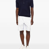 Pantaloncini con stampa logo in bianco Brunello cucinelli - uomo 