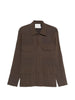 Men's shirt with pocket in Gongdid brown design