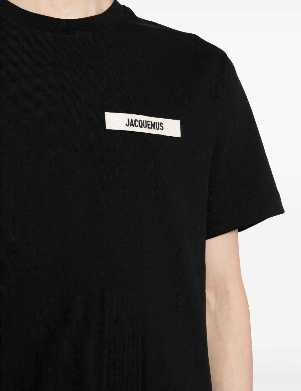 T-shirt Le T-shirt Gros Grain in nero Jacquemus - uomo 