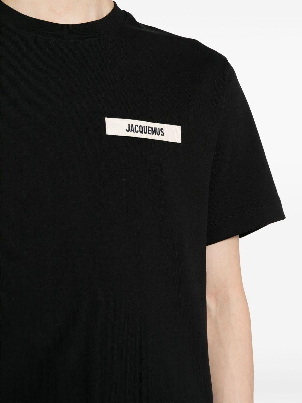 T-shirt Le T-shirt Gros Grain in nero Jacquemus - uomo 
