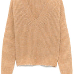 Maglione con paillettes in marrone Laneus - donna 