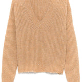 Maglione con paillettes in marrone Laneus - donna 